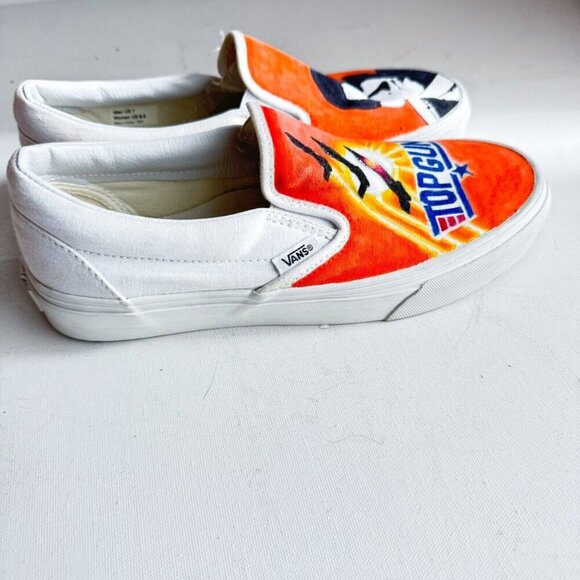Vans Top Gun Tom Cruise Print Slip on Sneakers 8.5 - Picture 4 of 10